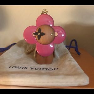 Louis Vuitton Rose Vivienne key chain/bag charm.